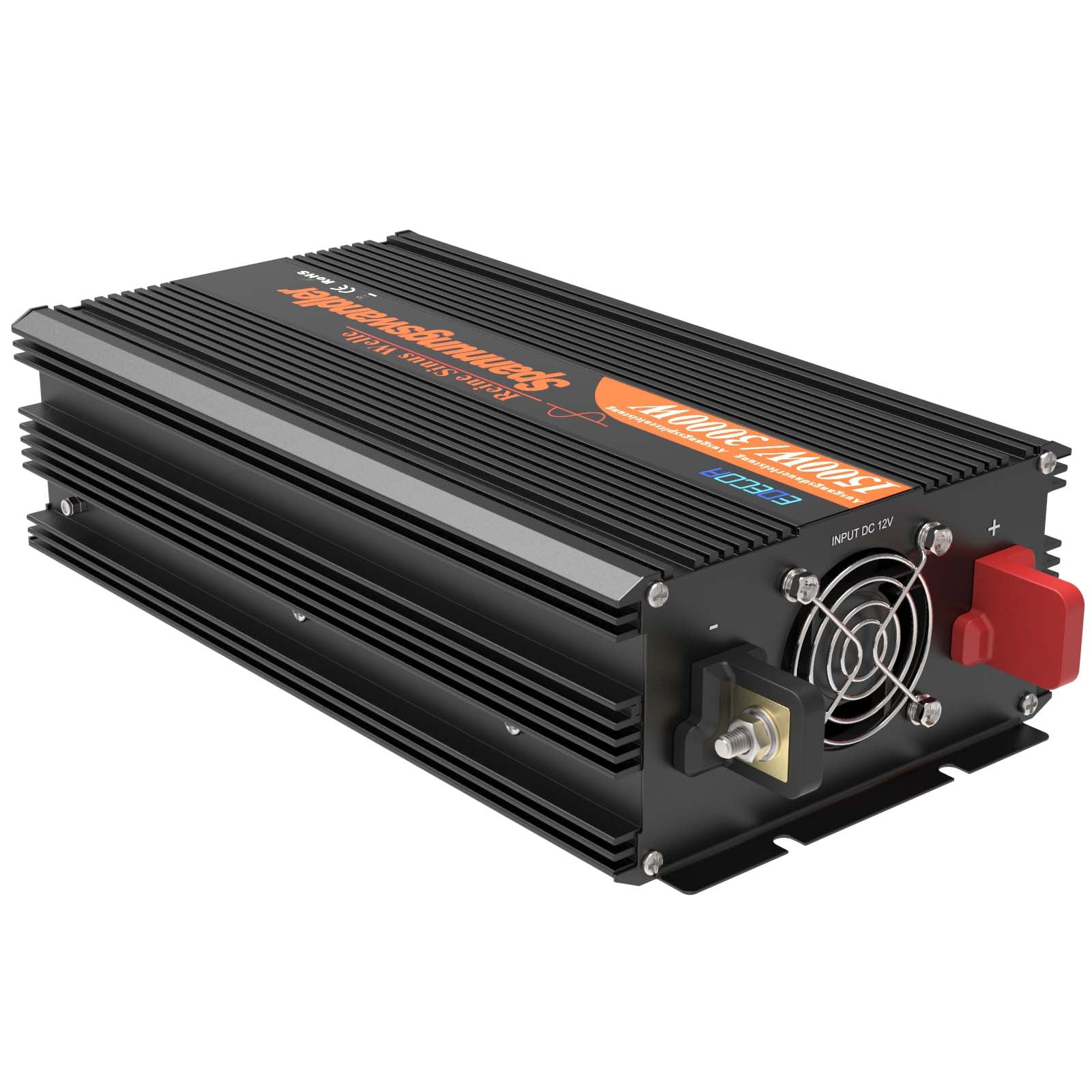EDECOA 1500W/3000W DC 12V/24V AC 220V 230V pure sine wave power inverter