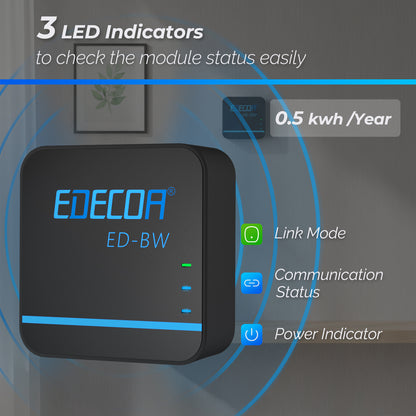EDECOA 2000W DC 12V AC 220V 230V Pure Sine Wave Power Inverter Bluetooth-Compatible WiFi-Compatible