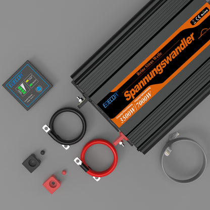 EDECOA 3500W DC 24V to AC 220V 230V pure sine wave power inverter