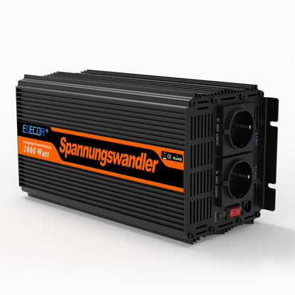 EDECOA 2000W/4000W DC 12V/24V AC 220V 230V modified sine wave power inverter