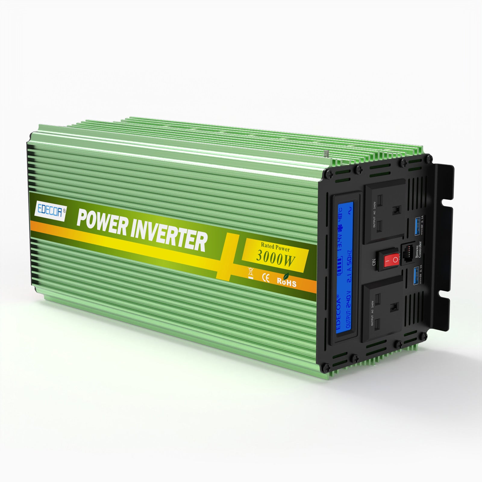 EDECOA 3000W/6000W DC 12V/24V AC 240V modified sine wave power inverter