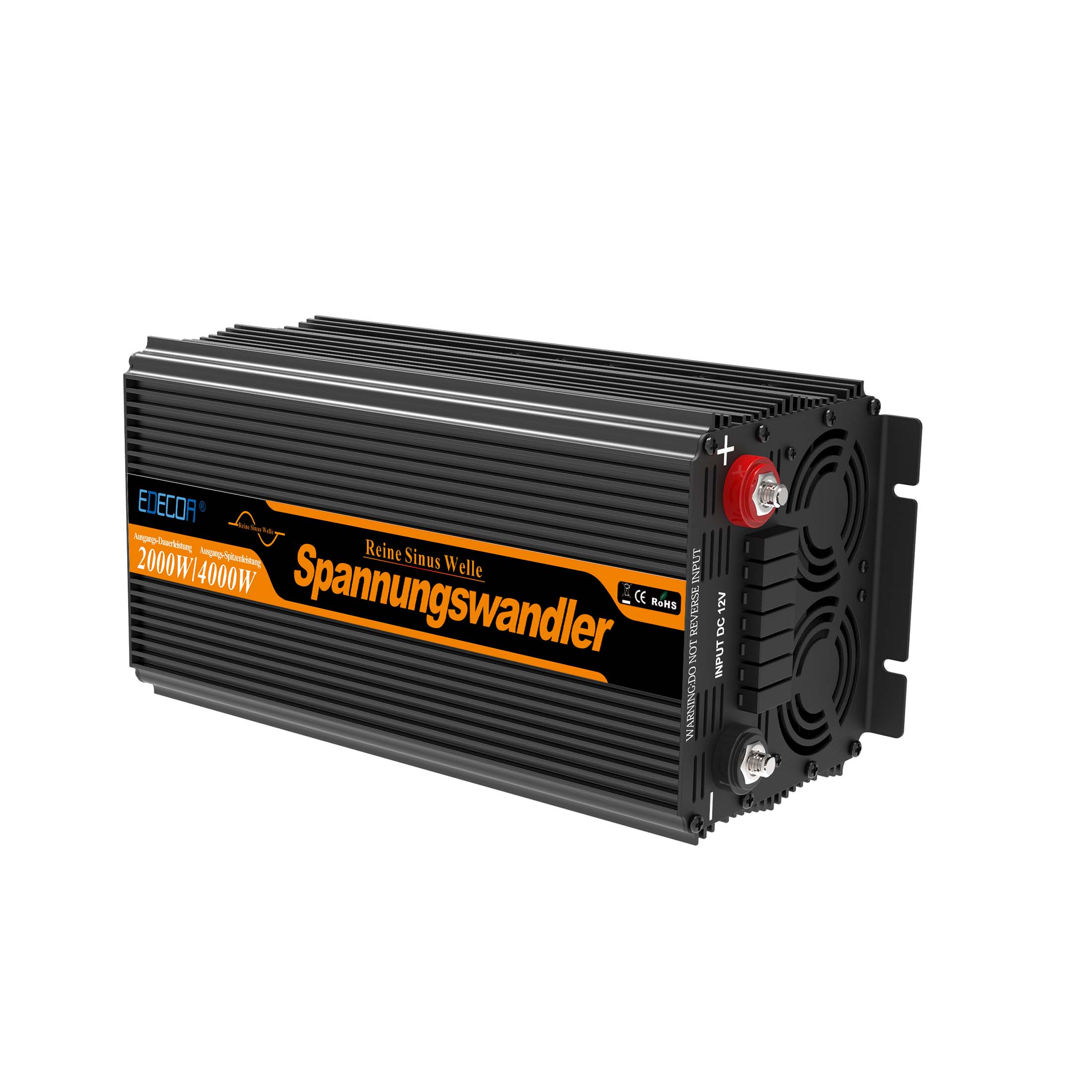 EDECOA 2000W/4000W DC 12V/24V AC 220V 230V modified sine wave power inverter