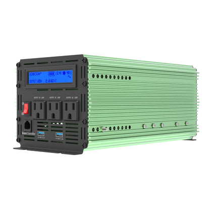 EDECOA 1000W/2000W DC 12V AC 110V 120V 60hz pure sine wave power inverter