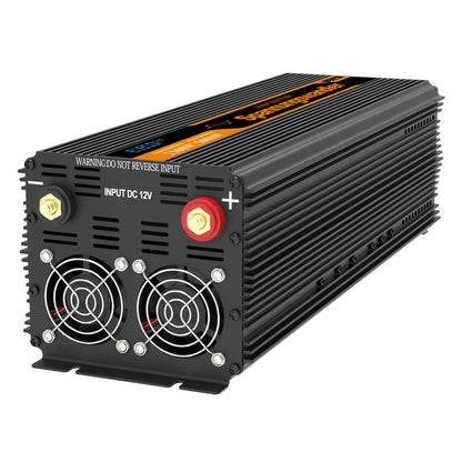 EDECOA 2500W DC 12V/24V AC 220V 230V pure sine wave power inverter