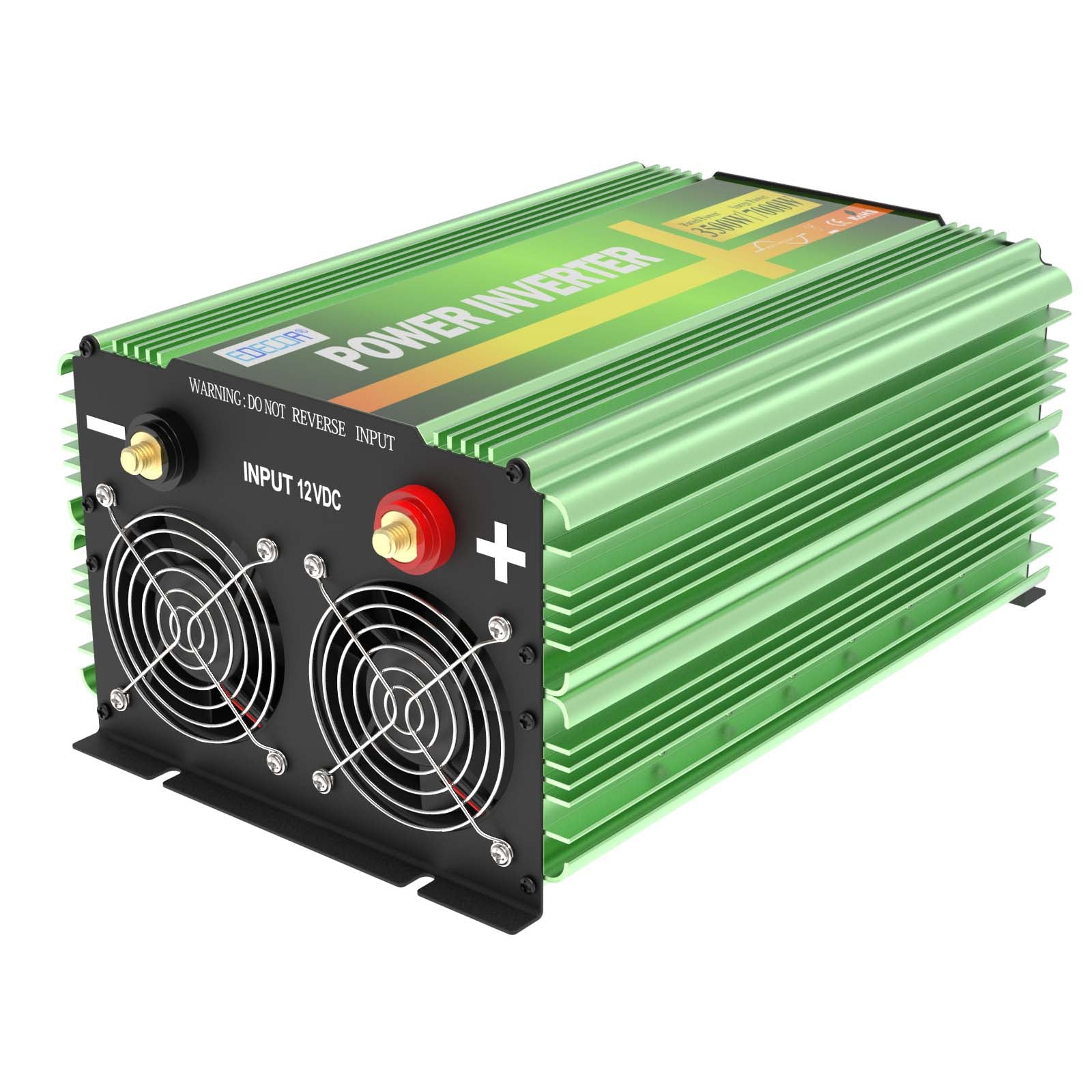 EDECOA 3500W/7000W DC 12V/24V AC 110V 120V pure sine wave power inverter