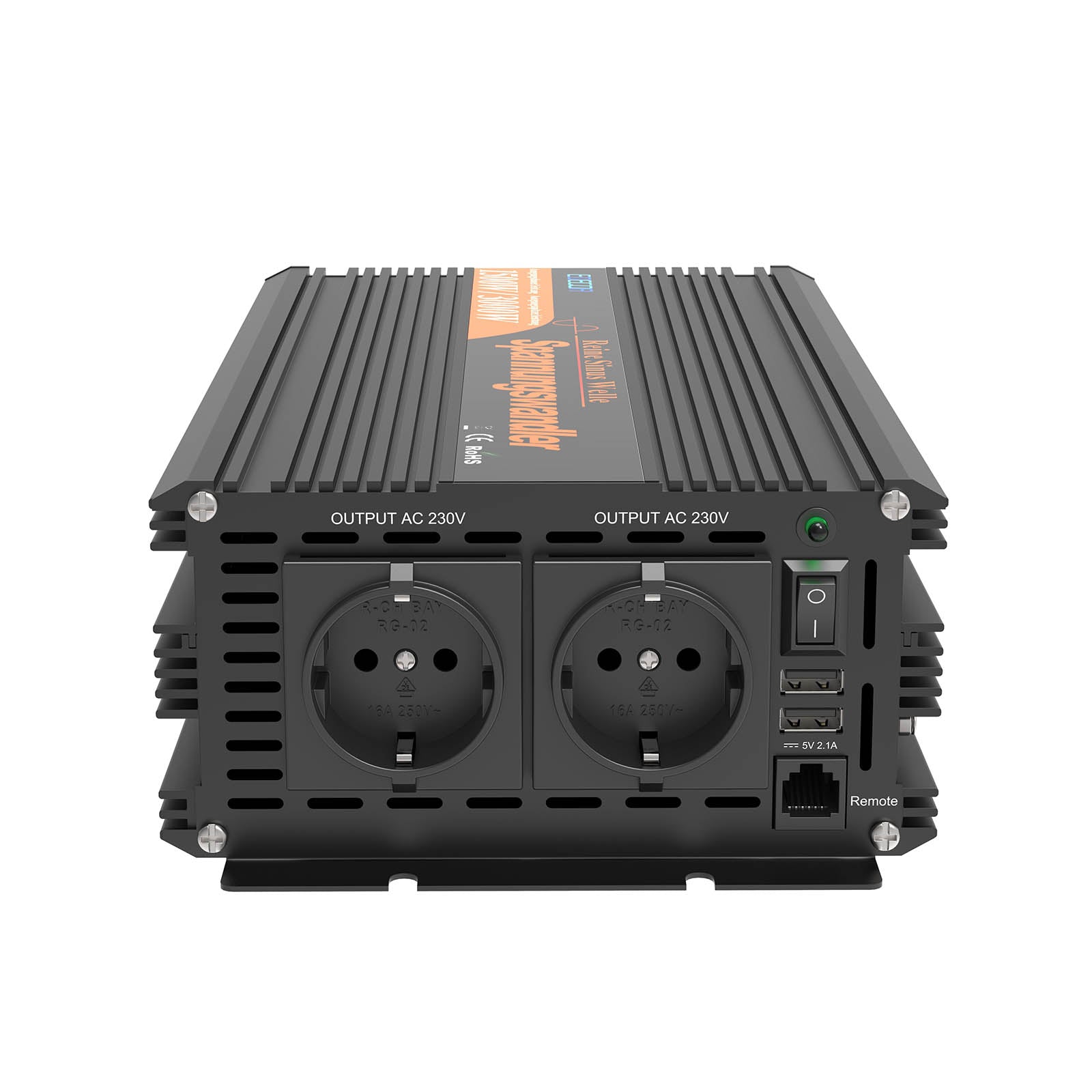 EDECOA 1500W/3000W DC 12V/24V AC 220V 230V pure sine wave power inverter